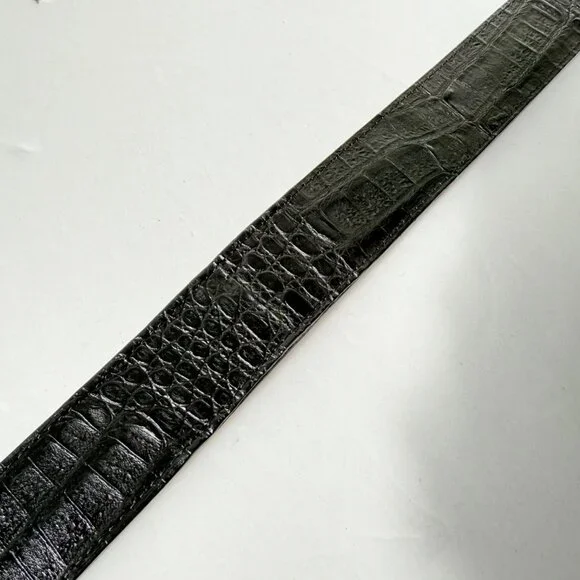 Rod Patrick Boots Mens Western Belt 1.5 in Taper 40 Genuine Black Caiman Leather - Picture 12 of 12